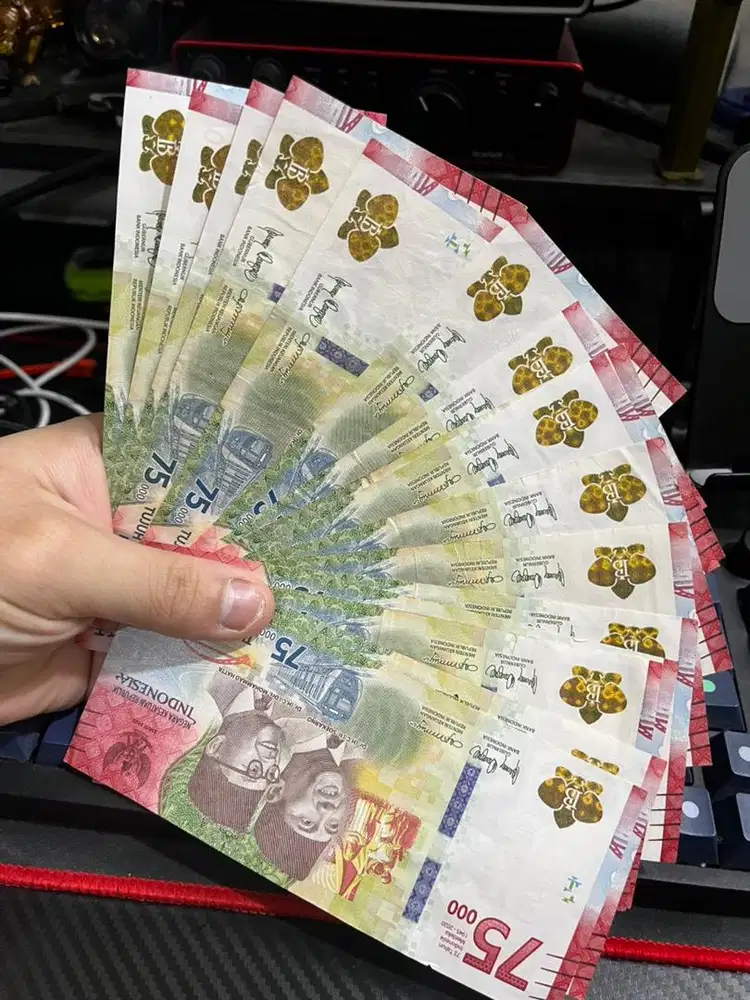Uang kertas 75 ribu - 16 lembar