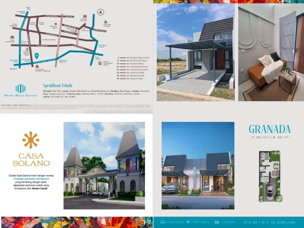 Casa Solano Prime Hills Estate Kedamean Gresik (The Colorful Spirit of Spain) - DP 5%