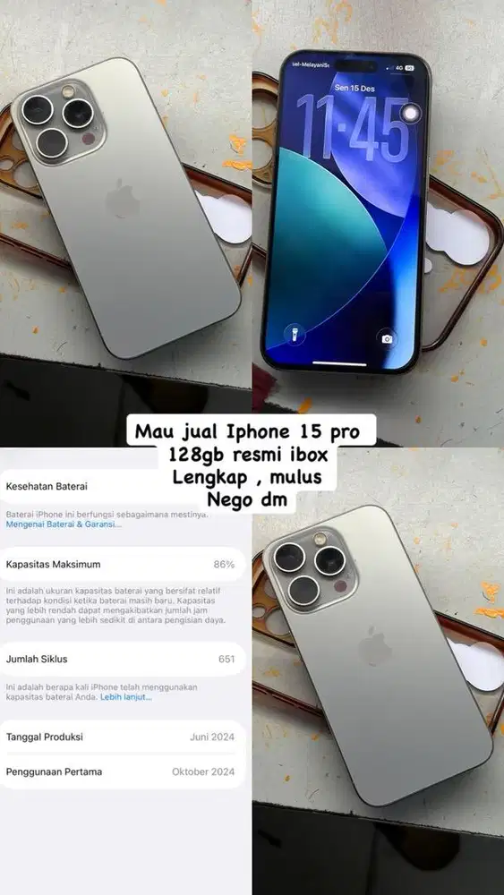Iphone 15 pro resmi ibox