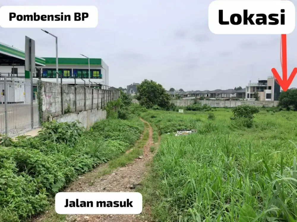 Dijual tanah di  Jl. Gunung Putri Raya Ciangsana