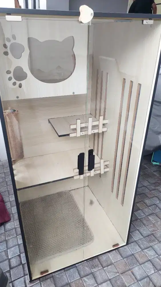 Kandang/Lemari Kucing Kayu Model Lemari Elegant