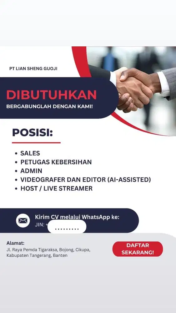 Sales (Cowok / Cewek boleh)