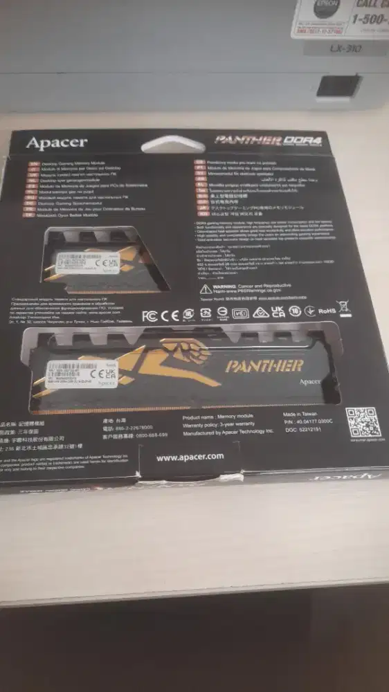 RAM DDR 4 16 GB (8X2) APACER PANTHER 3200 MHZ SECOND LIKE NEW