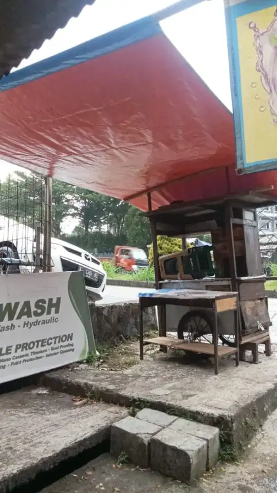 Gerobak mie ayam roda 2 plus terpal