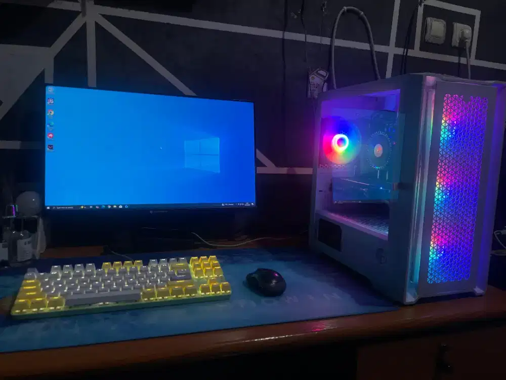 Sett Gaming PC Monitor gen 12F dengan VGA Ram Nvme PSU jual asus BU