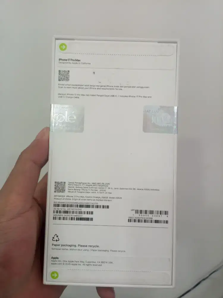 New iPhone 17 Pro max 256GB