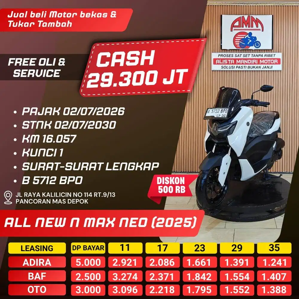 ALL NEW N MAX NEO 2025 PAJAK HIDUP LIKE NEW CC 0% KREDIVO INDODANA
