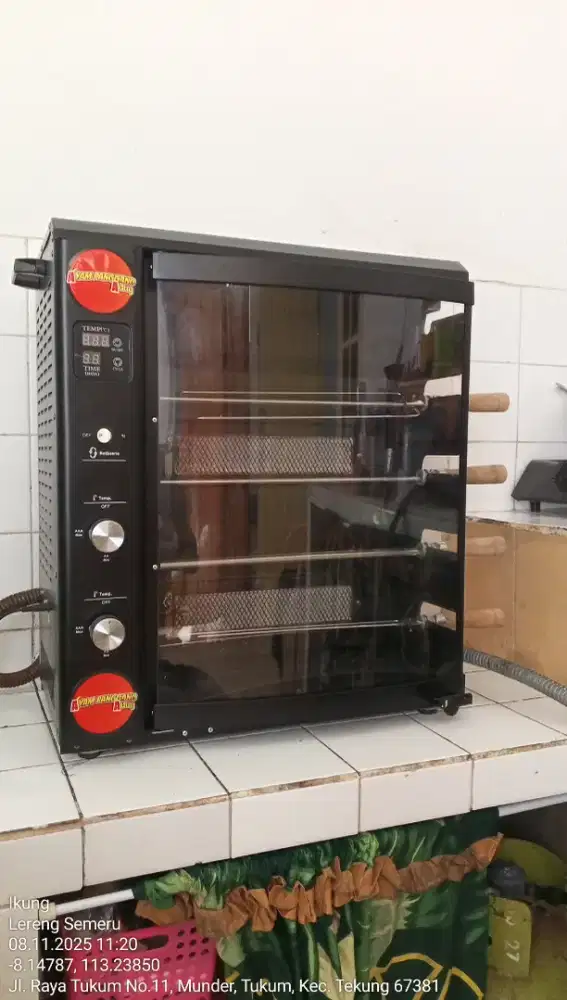 Mesin panggang ayam/bebek guling