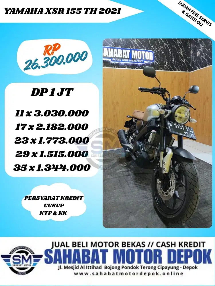 XSR 155 TAHUN 2021 , GRESSS SIAP PAKAI DP CUMA 1 JUTA AJA