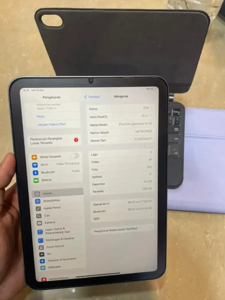 Ipad mini 6 64GB ibox + keyboard