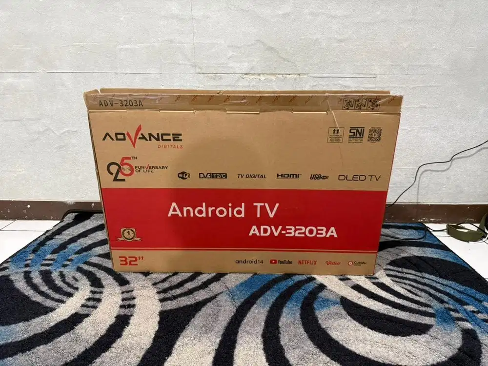 Android tv advance 32 inch mulus 1000% masih baru
