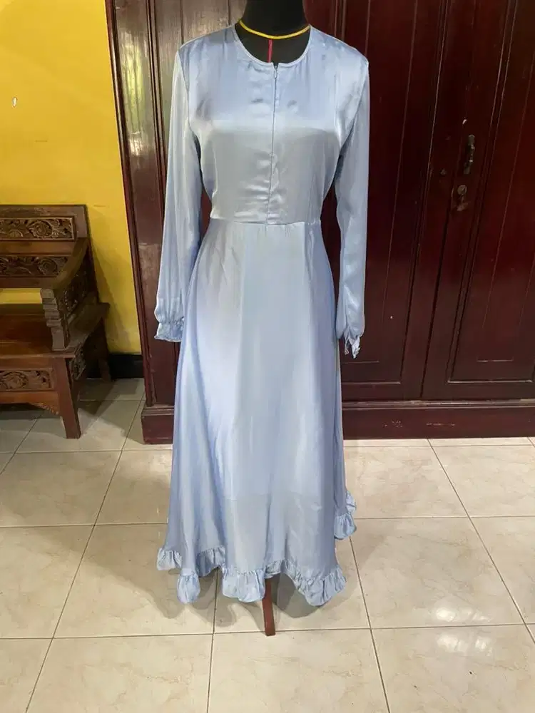 Prelove dress / gamis bekas baby blue
