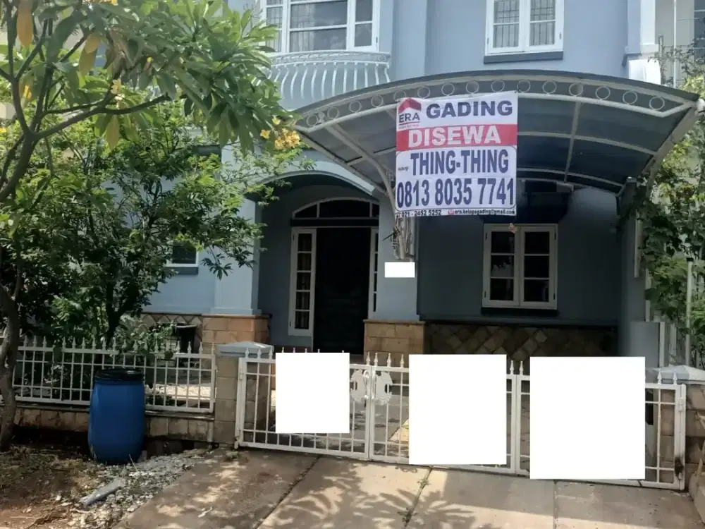Ss2849- DISEWA  Rumah Siap Huni Minimalis 8 x 16 di Gading Residence