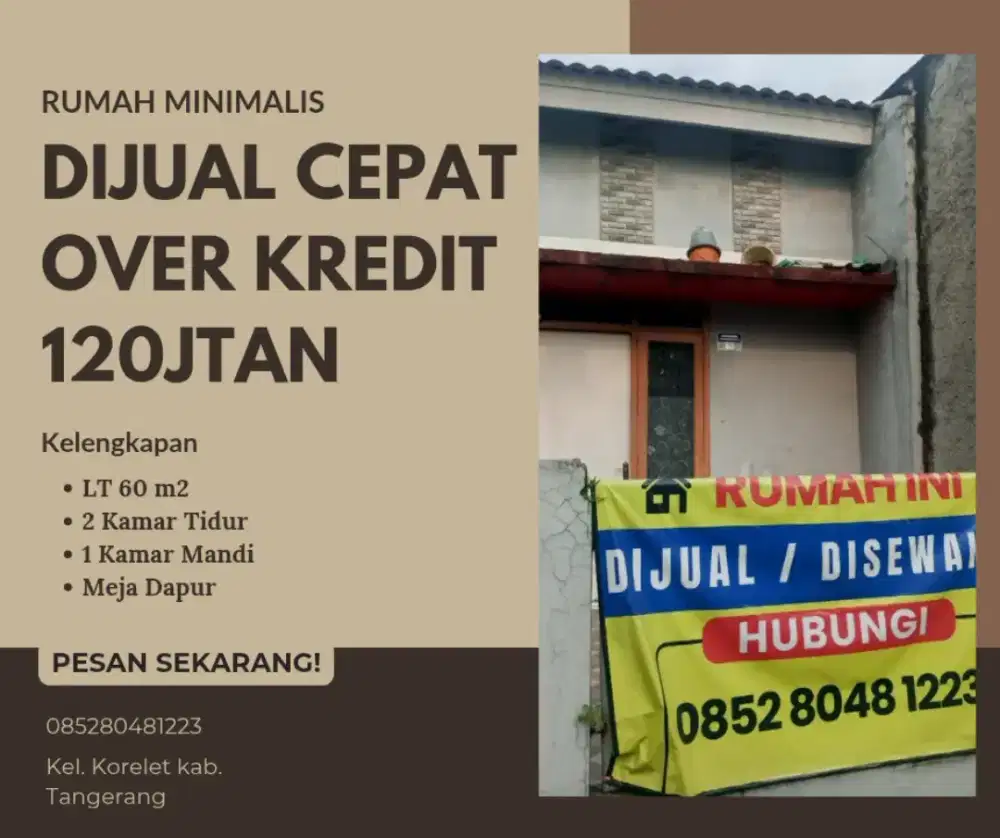 Dijual rumah cepat over kredit