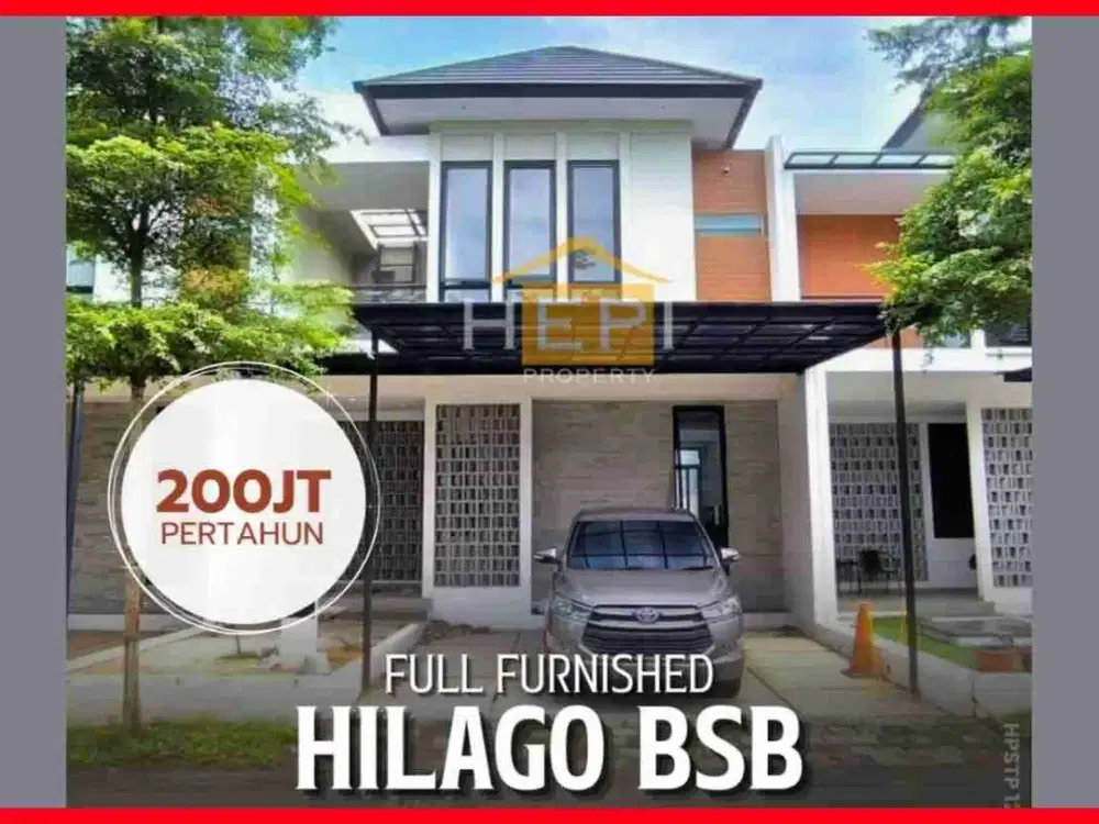 Rumah Cantik 2Lt Full Furnish di Hilago BSB city
