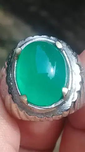 Jual Batu Cincin Natural Green Jade Giok Bagus sekali