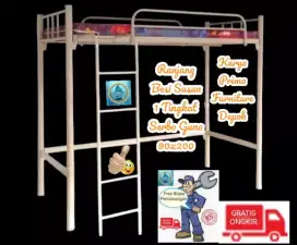 Ranjang Besi Susun 1 Tingkat Serba Guna 90x200 kuat awet 1.450.000 COD