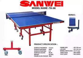 Tenis Meja Ping pong Sanwei TA-08 Impor