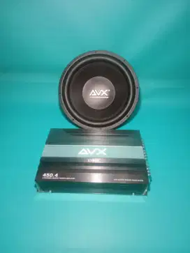 Ples Pasang Power AVX CYBER 450.4 & Subwoofer AVX CYBER AC-1268 12