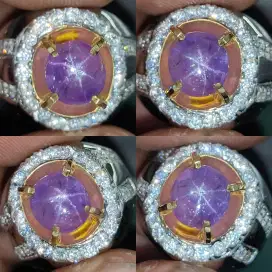 natural purple star sapphire 4.16 cts hq