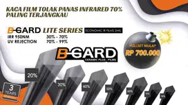 B-GARD LITE kaca film Anti UV 99% Tolak panas INFRARED 70%