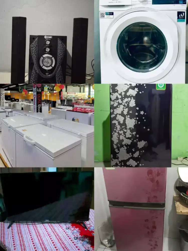 Kami Borong Bekas Elektronik TV Kulkas AC Freezer Mesin Cuci Sofa Dll