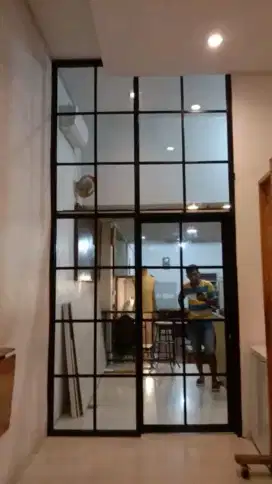 Pintu kaca dan kaca kusen aluminium jendela