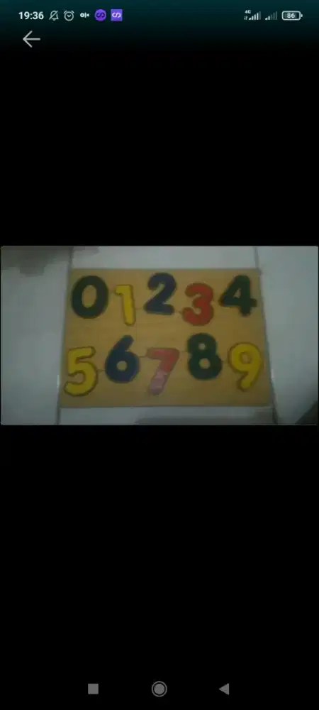 Mainan puzzle angka papan