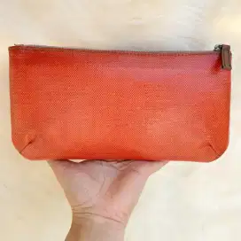 Dompet Import Eks Fashion Pouch Kanvas Coat Orange Serba Guna