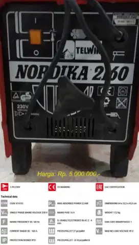 Mesin Las Nordika 2160 Made In Italy