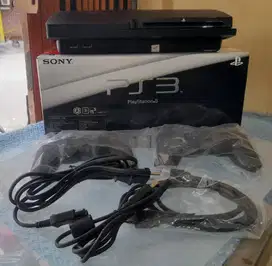 HOT SELLER | Ps3 Slim 30××× Void 160 GB Black Jet + 2 Stik + SIAP MAIN