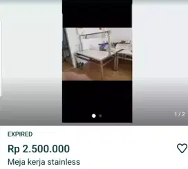 Meja Stainless  sarang walet