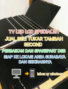 TV led LCD plasma tukar tambah jual beli siap ke lokasi