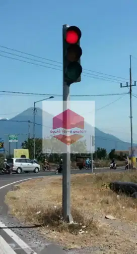 Tiang warning light atau traffic light 4meter
