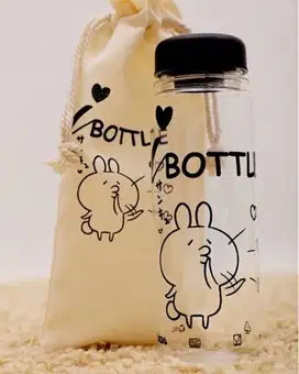 Botol Minum My Bottle LINE Karakter Berwarna BPA Free (Bonus Sarung)