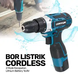 lomvum bor listrik cordless lithium battery  16.8v