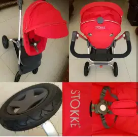 Stroller stokke scoot v2 red merah bukan bugaboo quinny murah