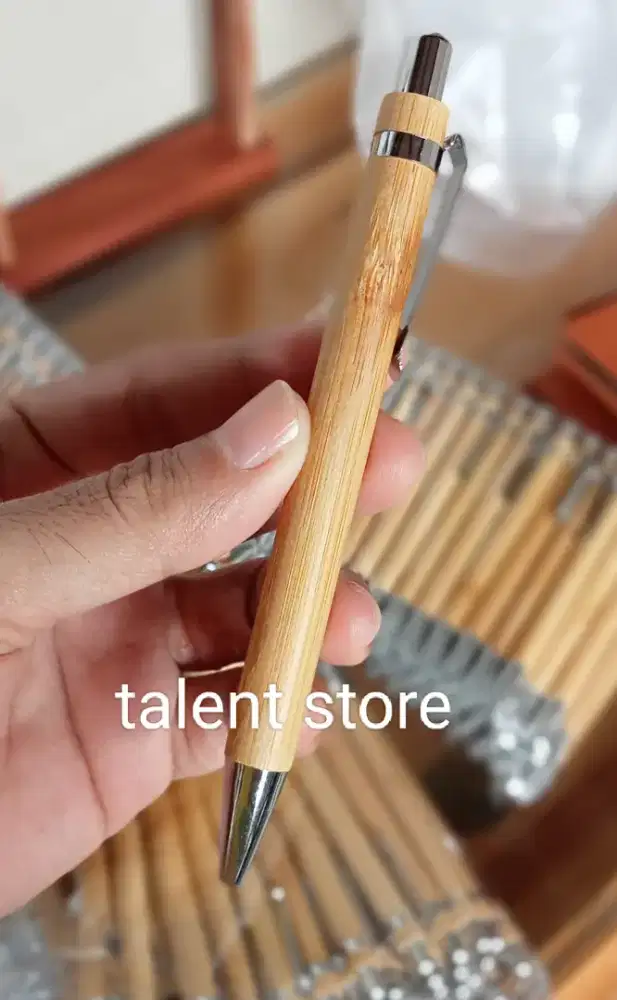 Bolpen pulpen bambu kayu sovenir