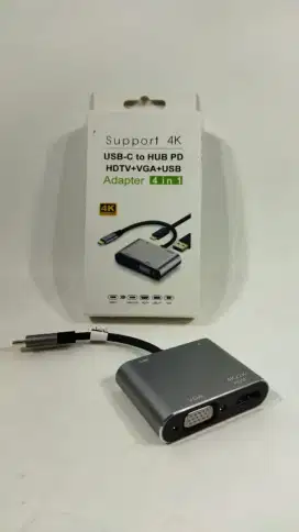 Converter tipe C to vga+hdmi
