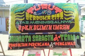 KARANGAN BUNGA UKURAN 3 X 2 UCAPAN DUKA CITA