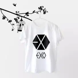 T Shirt Kaos Baju Korea Wanita Pria EXO L logo