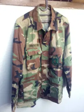 Baju PDL Loreng Camo woodland US Army BDU ori lawas jadul