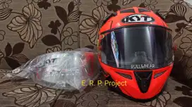 KYT K2 RIDER SUPER FLUO Orange SIZE M kaca flat visor