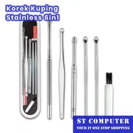 Alat Pembersih Telinga Korek Kuping Stainless 6in1