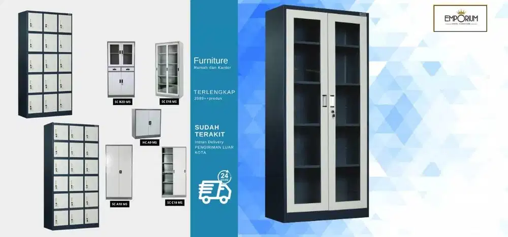 Lemari arsip dokumen Kantor Loker Locker Besi Serbaguna Filling Cabine
