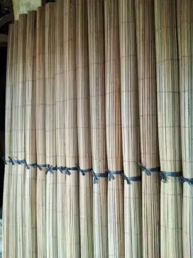 Tirai/Krei Bambu Sawet buat penghalang panas dan tampias hujannn