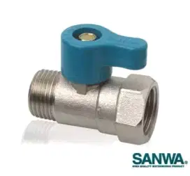 Stop Kran (Mini Ball Valve) 1/2 SANWA Drat Luar - Dalam (Male Female)