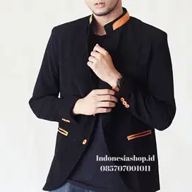 Blazer Casual Orange List Korean Style