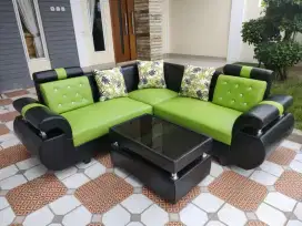 Sofa Tamu Sofa Sudut Hijau