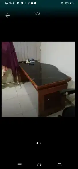 Jual meja kayu  kantor meja bos besar kayu semua